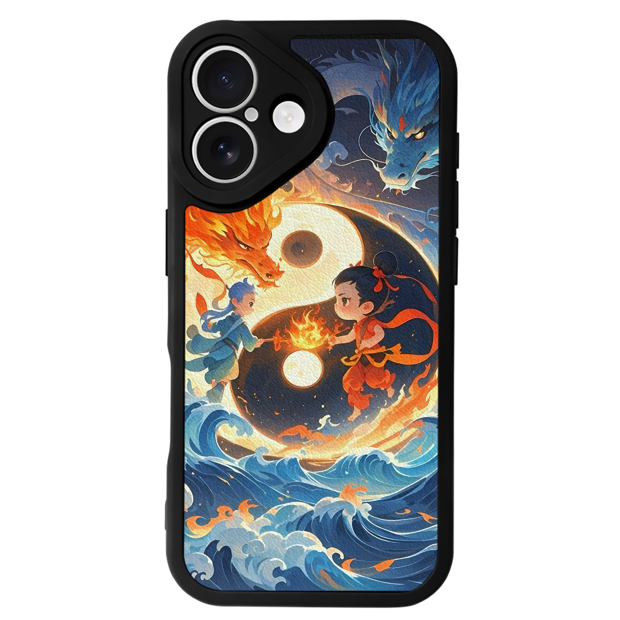 （画像用） Ne Zha 2 ナタ 魔童の大暴れ 【iPhone 16シリーズ対応】シリコンスマホケース（レザー調） 材質：シリコン